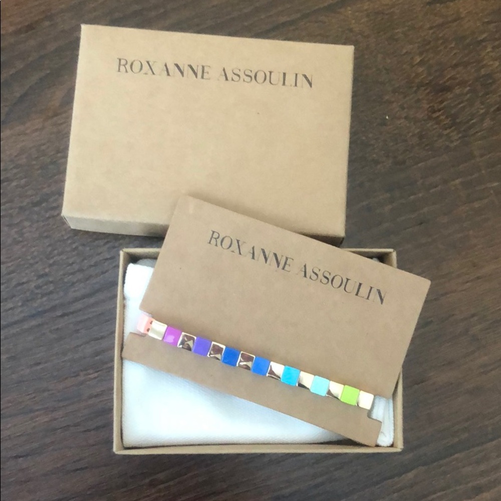 NIB Roxanne Assoulin Golden Rainbow Bracelet